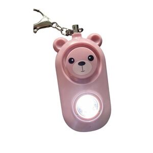 Personal Alarm Flashlight 130dB Rechargeable Looks Like Ordinary Bag Charm
